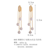 Pearl Tassel Earrings Style Jewelry For Women Girls