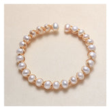 Natural Colorful Pearl Bracelet Women, Freshwater Round Pearl Bracelet