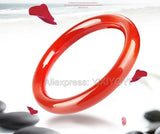 Natural Ice Red Agate Jade Lucky Bangle for Girls