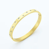 Curvy Zircon Bracelet Stainless Steel Love Jewelry For Women