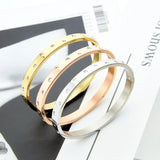 Curvy Zircon Bracelet Stainless Steel Love Jewelry For Women