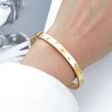 Curvy Zircon Bracelet Stainless Steel Love Jewelry For Women