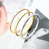 Curvy Zircon Bracelet Stainless Steel Love Jewelry For Women