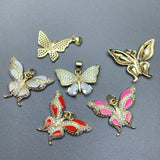 Rhinestones Butterfly Pendant for DIY Jewelry Making