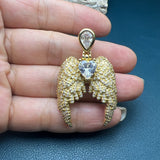 Zircon Angel Wings Animal Necklace Pendants for Jewelry Making