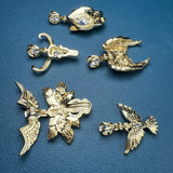 Zircon Angel Wings Animal Necklace Pendants for Jewelry Making