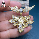 Zircon Angel Wings Animal Necklace Pendants for Jewelry Making