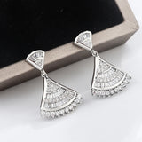 Zircon Earrings Triangle Zircon High Anniversary Gift