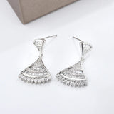 Zircon Earrings Triangle Zircon High Anniversary Gift