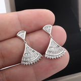 Zircon Earrings Triangle Zircon High Anniversary Gift