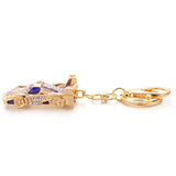 Enamel Red Rhinestone Roadster Key Chain Holder for Women Men