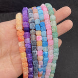 Square Agate Stone Beads for DIY Jewelry Making 6 8 10mm