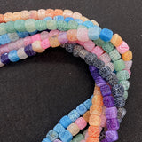 Square Agate Stone Beads for DIY Jewelry Making 6 8 10mm