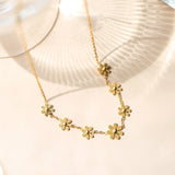 Stainless Steel 7 Daisy Anklet Top Anklet for Women - Gift Jewelry