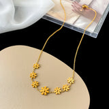 Stainless Steel 7 Daisy Anklet Top Anklet for Women - Gift Jewelry