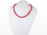 Strand Red Coral Necklace with Lobster Claw Clasp Length 46cm