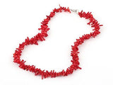 Strand Red Coral Necklace with Lobster Claw Clasp Length 46cm