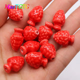 Strawberry Shape Ceramic Beads For Jewelry Making Necklace Bracelet 19X13mm
