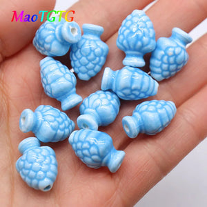 Strawberry Shape Ceramic Beads For Jewelry Making Necklace Bracelet 19X13mm