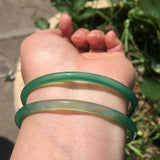 Thin Jade Bangle Natural Agate Jade Lucky Bangle Sweet Girl's Gift