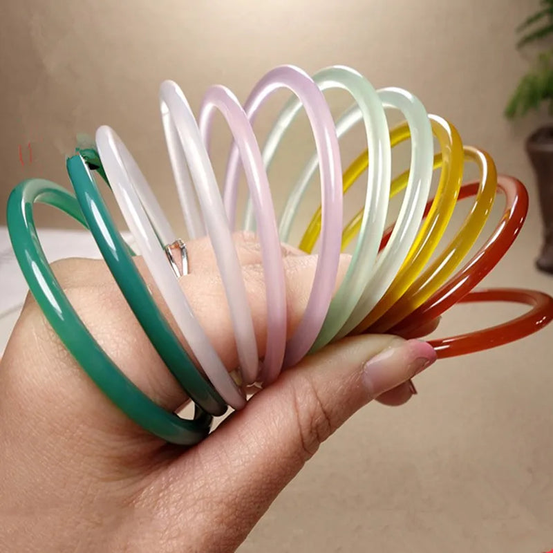 Natural Agate Jade Lucky Bangle for Girls