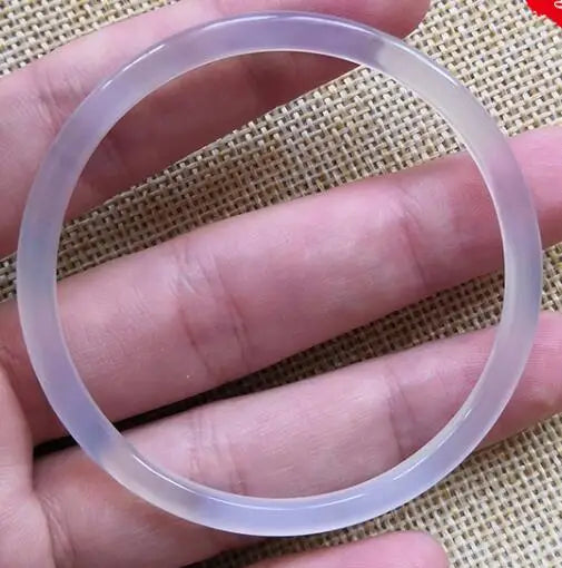 Thin Jade Bangle Natural Agate Jade Lucky Bangle Sweet Girl's Gift