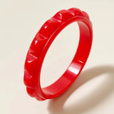 Colorful Geometric Charms Bangle Bracelet Acrylic Resin Cuff for Women