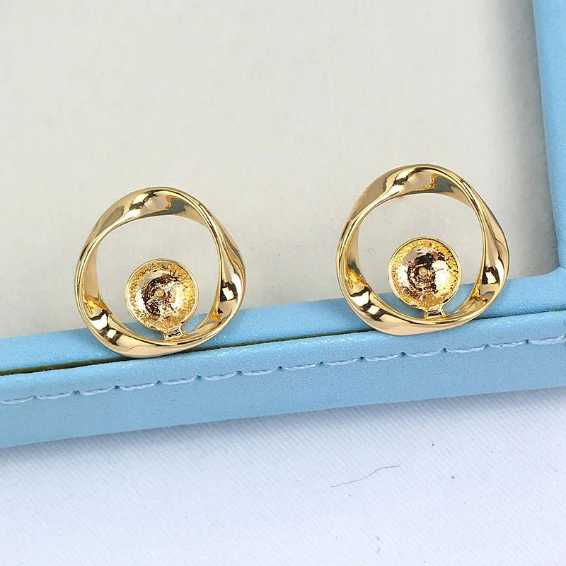 Earrings Base Mountings Settings for Pearls Beads Stones
