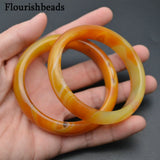 Veins Brown Coffee Agate Stone Bangle Woman Jewelry