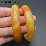 Veins Brown Coffee Agate Stone Bangle Woman Jewelry
