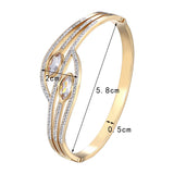 Crystal Bracelet Stainless Steel Bangle Jewelry