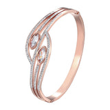 Crystal Bracelet Stainless Steel Bangle Jewelry