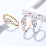 Crystal Bracelet Stainless Steel Bangle Jewelry