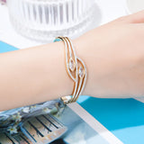 Crystal Bracelet Stainless Steel Bangle Jewelry