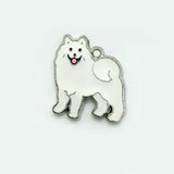 Enamel Samoyed Dog Metal Pendant - Pet Gift Souvenir Jewelry