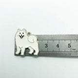 Enamel Samoyed Dog Metal Pendant - Pet Gift Souvenir Jewelry