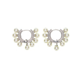 925 Sterling Silver Pearl Hoop Earring for Special Wedding Girl