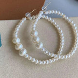 925 Sterling Silver Freshwater Pearl Womens Earrings For Gift / Party