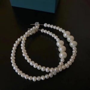 925 Sterling Silver Freshwater Pearl Womens Earrings For Gift / Party