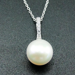 925 Silver Freshwater Pearl Pendant Necklace For Gift