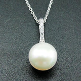 925 Silver Freshwater Pearl Pendant Necklace For Gift