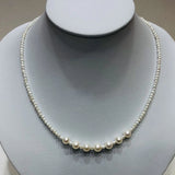 Freshwater Pearl Necklace 2mm and 8-9mm 18INCH