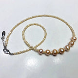 Freshwater Pearl Necklace 2mm and 8-9mm 18INCH