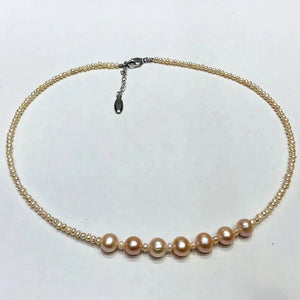 Freshwater Pearl Necklace 2mm and 8-9mm 18INCH