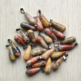 Natural Crazy Agate Long Water Drop Pendants for Jewelry 50pcs