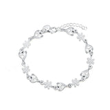 Women's 925 Sterling Silver Heart Bracelet Wedding Party Jewelry
