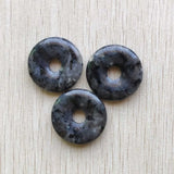 Natural Spectrolite Circle Donut Charms Beads 30mm 12pcs/lot