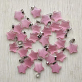 Pink Cat Eye Stone Star Charms Pendants 24pcs/lot