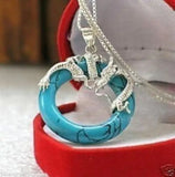 Turquoise Dragon Pendant Necklace