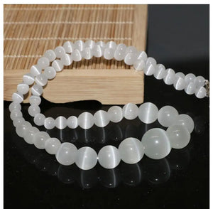 Cat Eye Stone Crystal Round Beads 6-14mm DIY Necklace Making